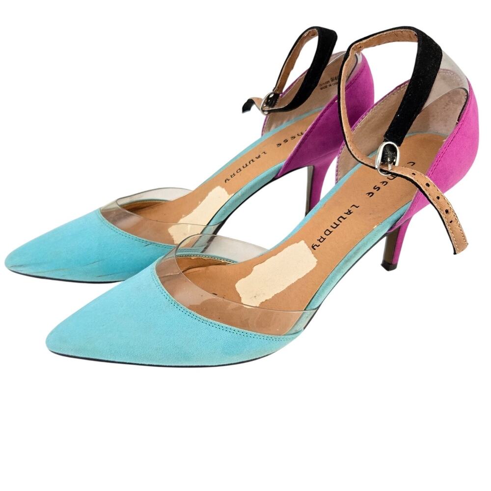 Rare Retro Y2K Inspired Chinese Laundry Dopamine Indie Colorblock Lucite Heels 9